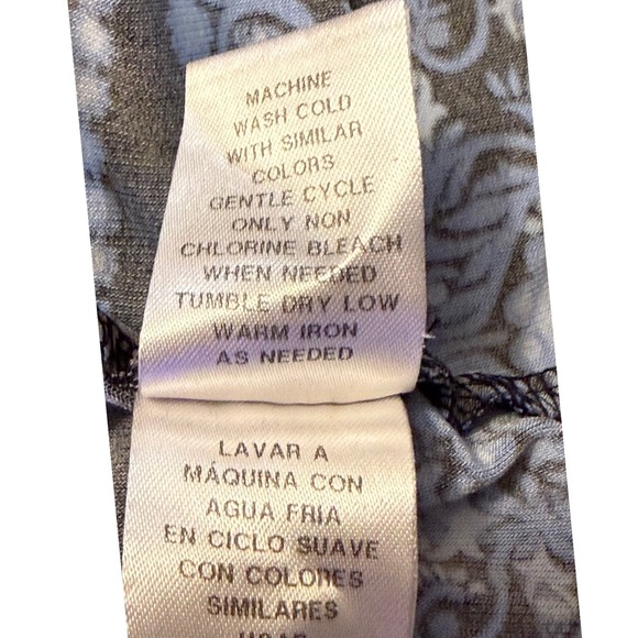 London Times Woman Plus Size 2X Floral Print Long Sleeve Knee Length Dress - Picture 5 of 6